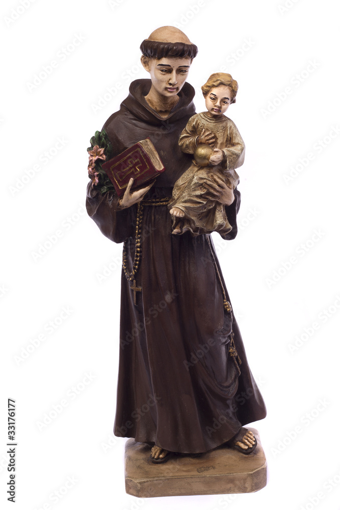 Fototapeta premium Ceramic monk with child