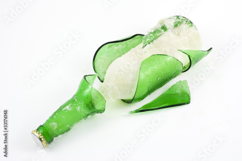 Geplatzte Flasche