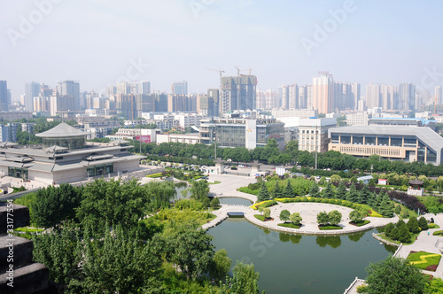 Downtown view of Xian  China