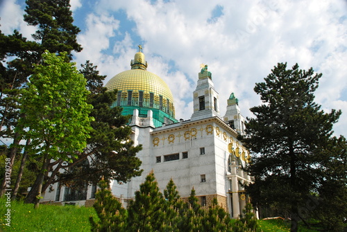 Foto Art Nouveau Church, Golden Cupola, Vienna
