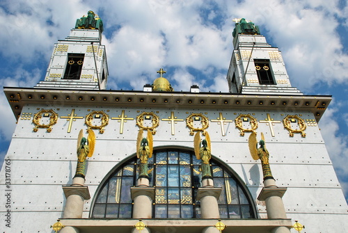 Foto Art Nouveau Church, Golden Angels, Vienna