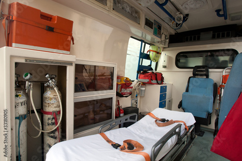 inside of an ambulance