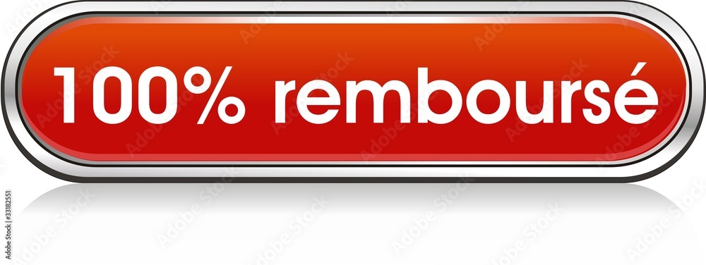 bouton 100% remboursé bouton 100% remboursé