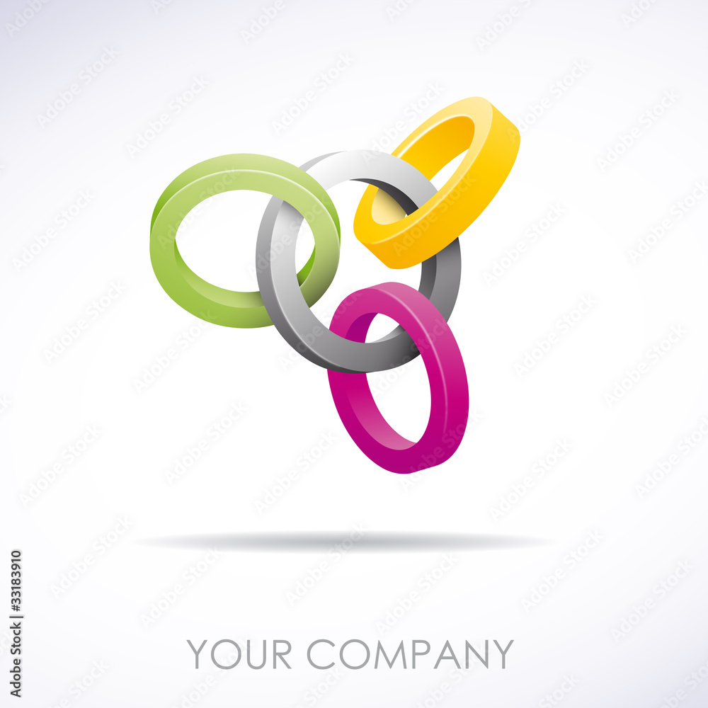Fototapeta premium Logo rings joined # Vector