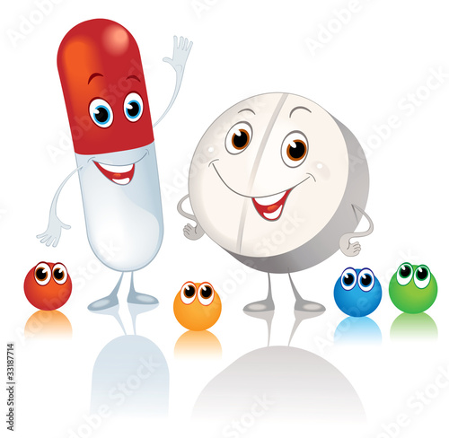 pills cartoon