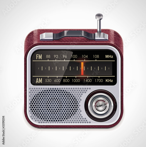 Vector retro radio XXL icon