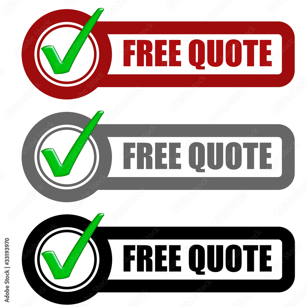 Checkbox Schild 3er FREE QUOTE