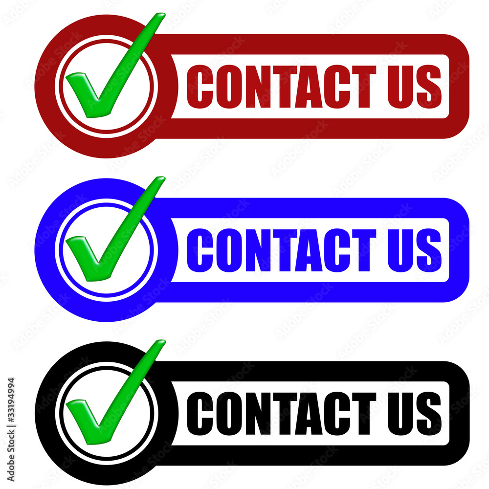 Checkbox Schild 3er CONTACT US Checkbox Schild 3er CONTACT US