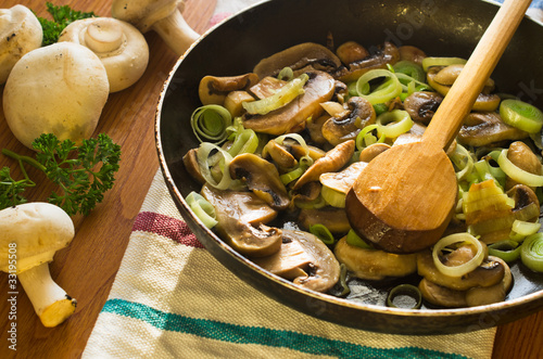 mushrooms and onions