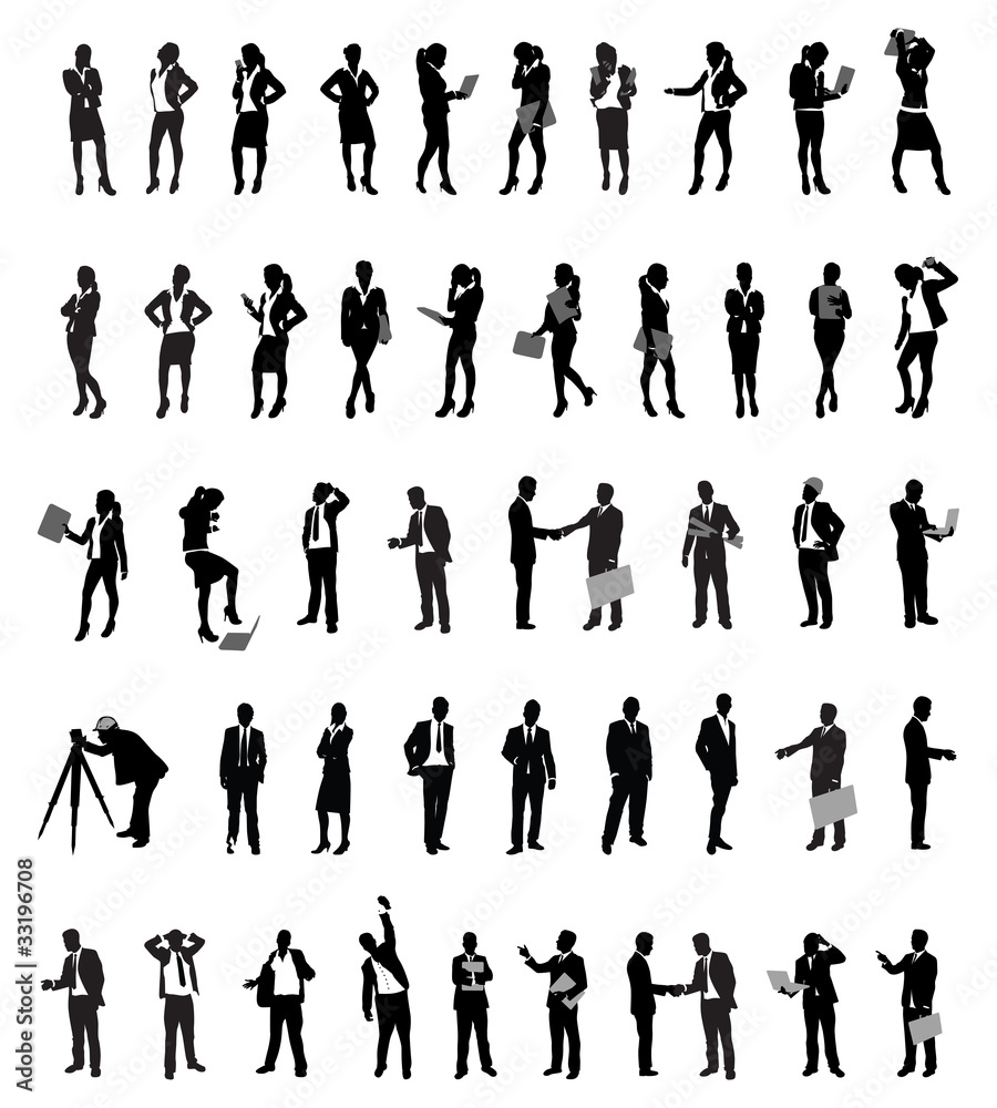 Fototapeta premium a large set of business people