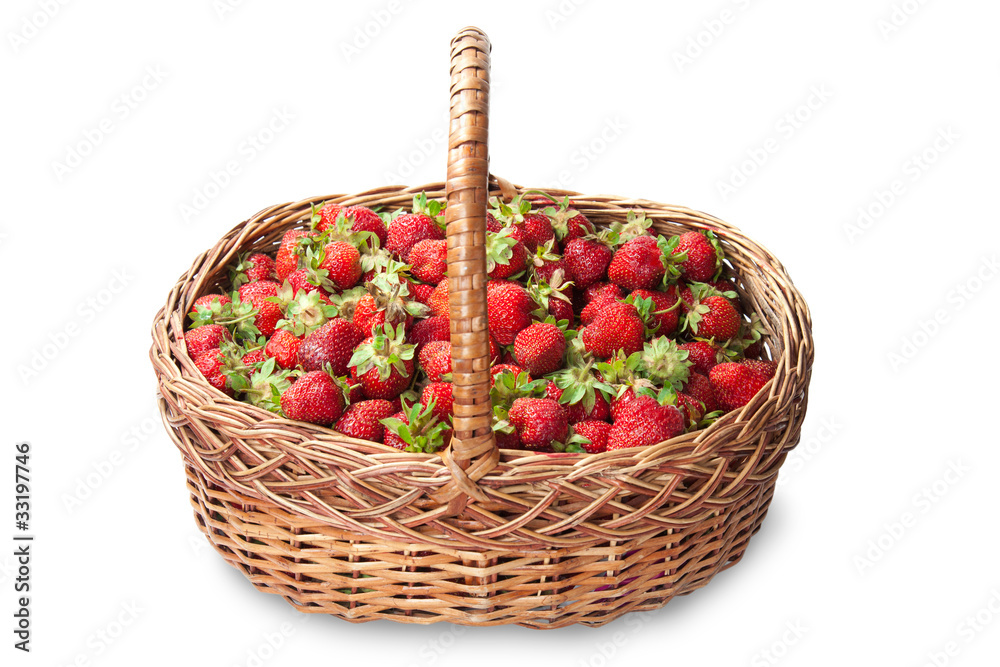 Basket of ripe strawberries Basket of ripe strawberries