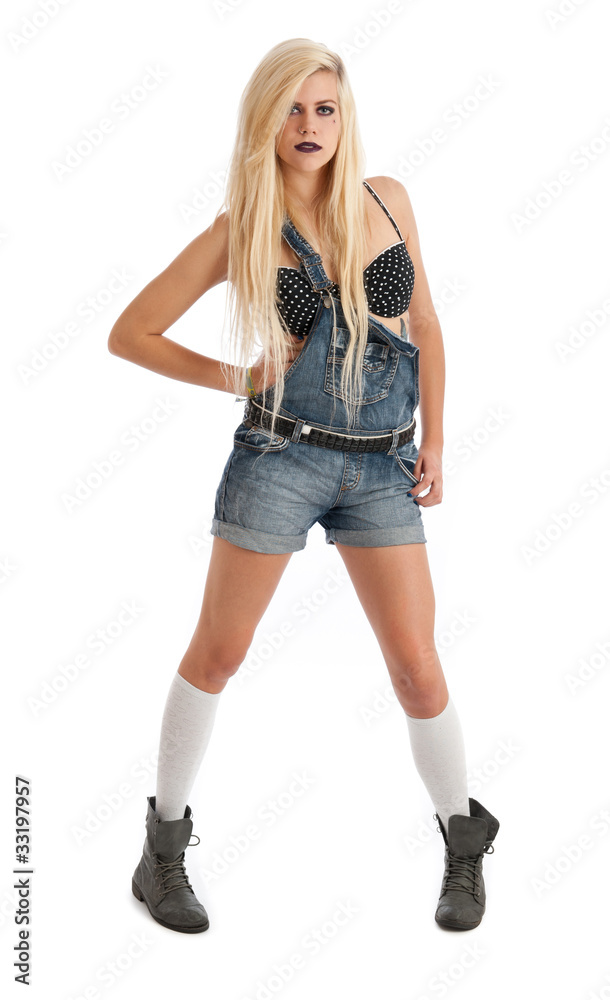 Cute casual looking female isolated Cute casual looking female isolated