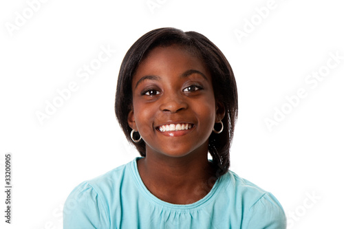 Happy teenager smiling