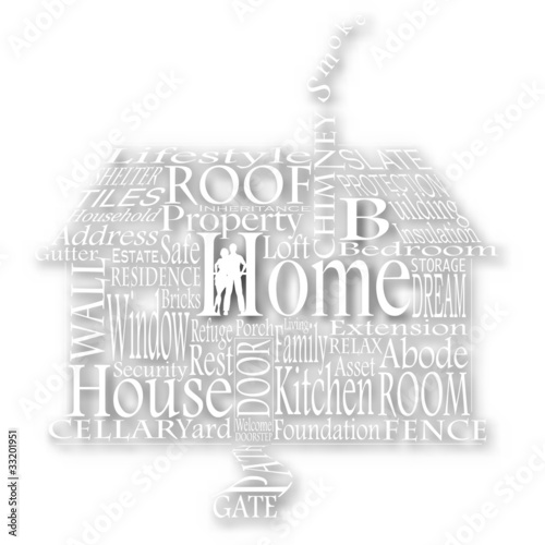 Cutout home words