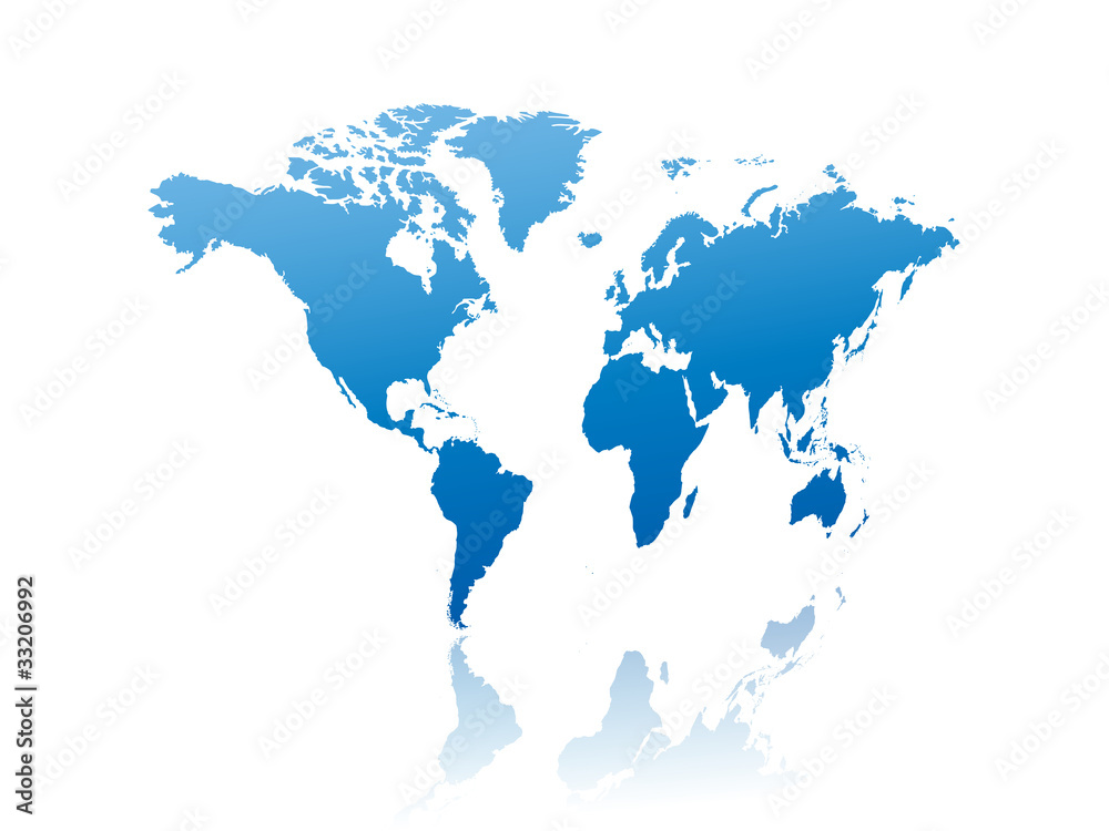 Obraz premium Blue WORLD MAP Icon 