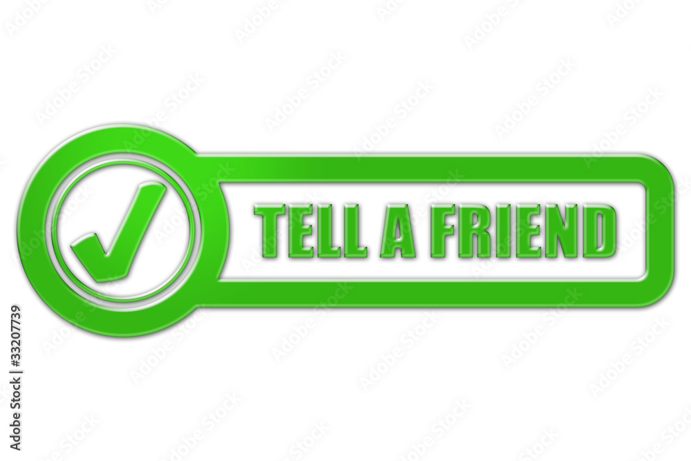 Checkbox Schild grün glas TELL A FRIEND Checkbox Schild grün glas TELL A FRIEND