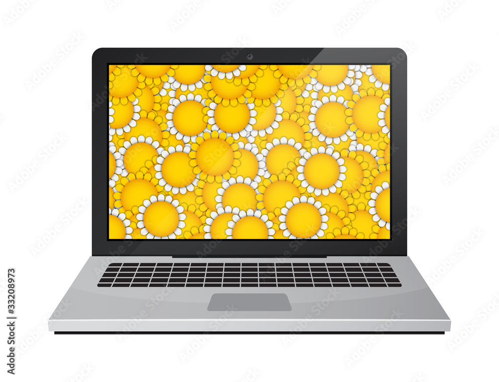 Computer Flower Background Computer Flower Background