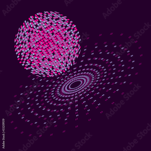 Vector shining disco-ball pattern