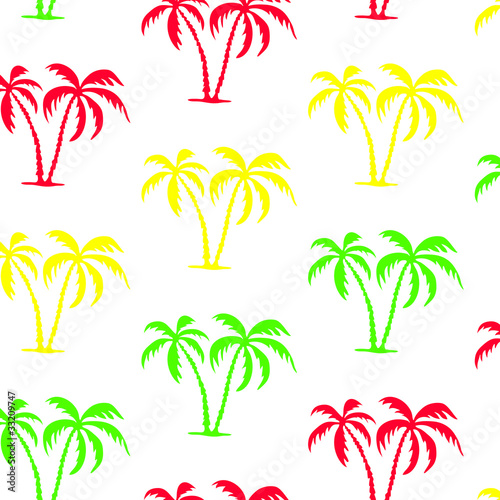 Seamless palm tree  pattern
