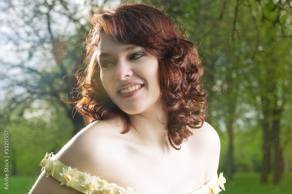 spring forest beauty girl spring forest beauty girl