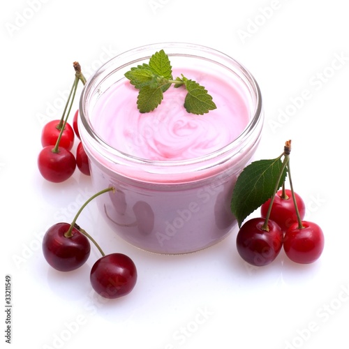 Canvas Print Joghurt - Kirsche