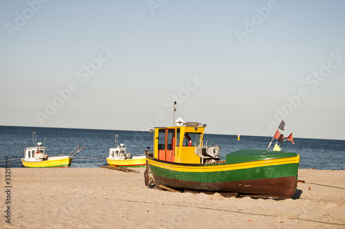 fishing boat on the beach