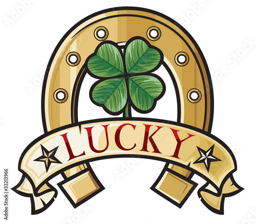 LUCKY horseshoe design