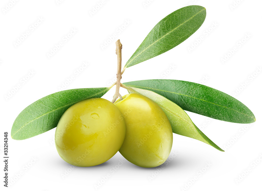 Olives On White Stock Photo - Download Image Now - Olive - Fruit, olive 