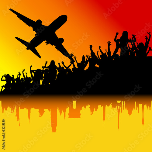 party on the worl vector illustration