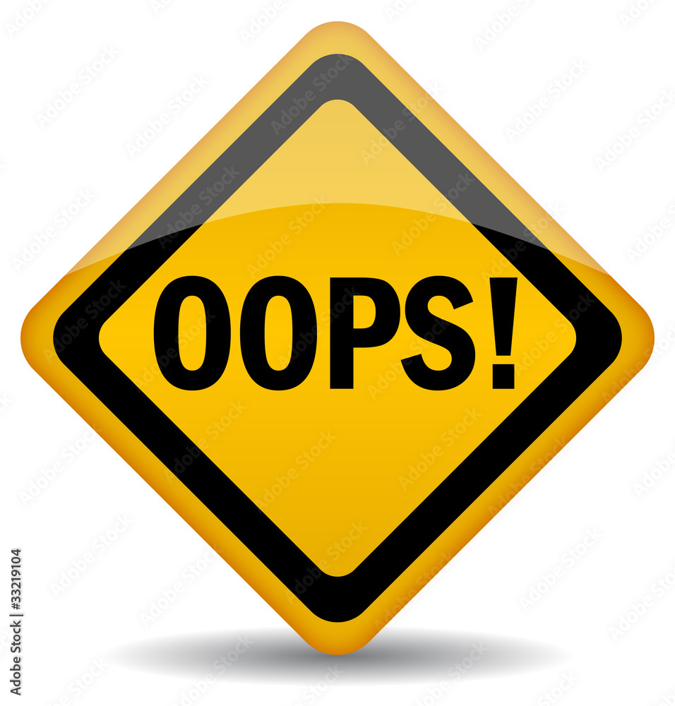 Vector oops sign Vector oops sign