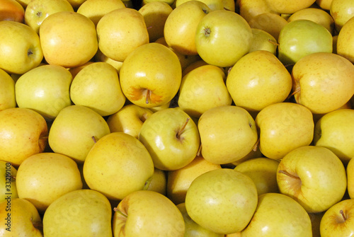 background of golden delicious apples