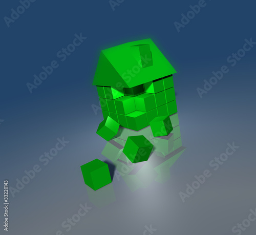 green house - 3d render isolated illustration