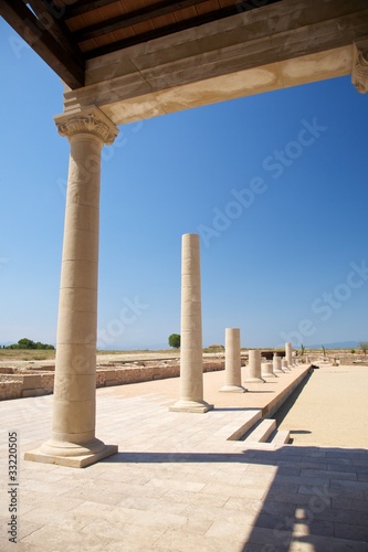 great column at portico photo