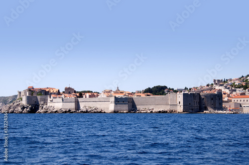 Approaching the Walled City of Dubrovnic in Croatia from the sea