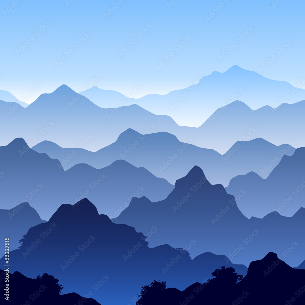 Mountains. Seamless illustration.