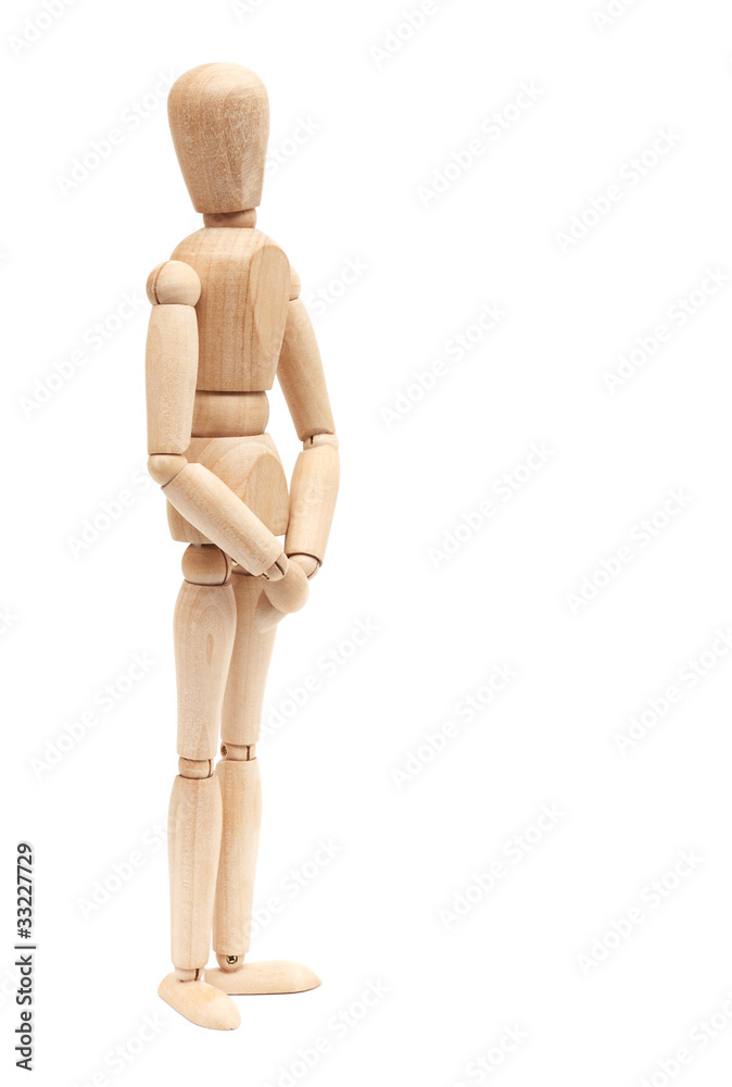 Wooden figure, isolated on white Wooden figure, isolated on white
