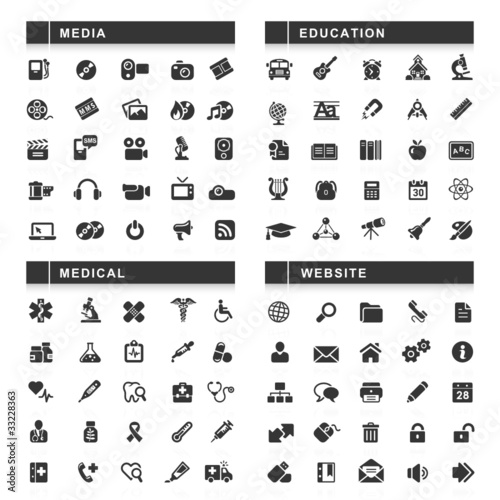 100 Black Web Icons