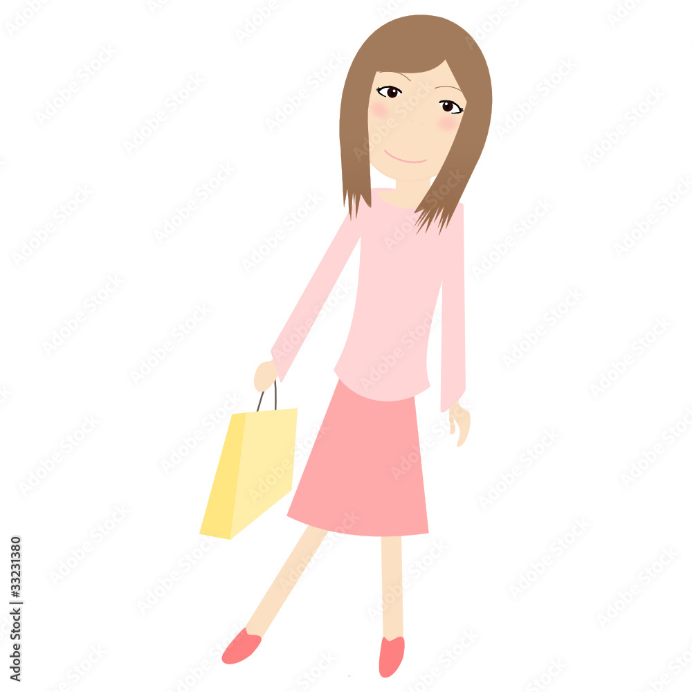 買い物する女性