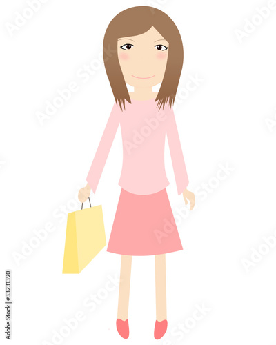 買い物する女性