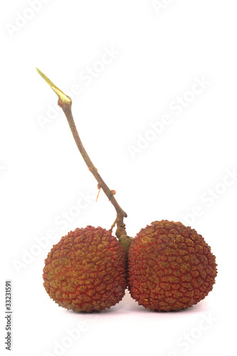 Two tropical fruit lychee