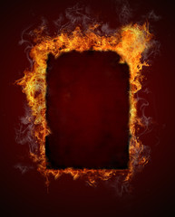 Burning fire frame