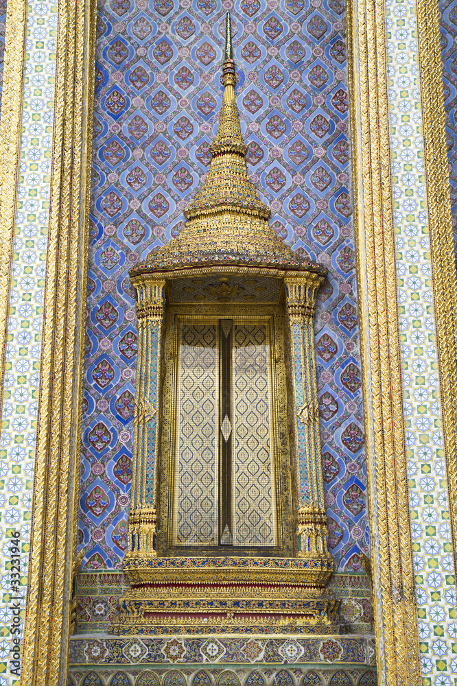 thai tradition temple window on grand palace