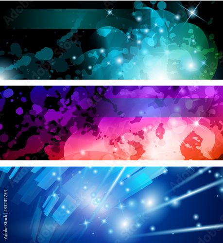 Flow of lights header backgrounds