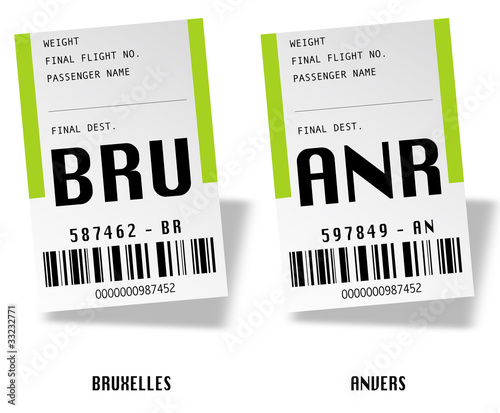 Airport tag bags - Belgique