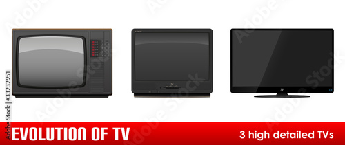 Evolution of TV. High detailed vector illustration.
