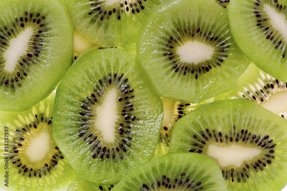 Sliced Kiwi Fruit (Actinidia deliciosa) Sliced Kiwi Fruit (Actinidia deliciosa)