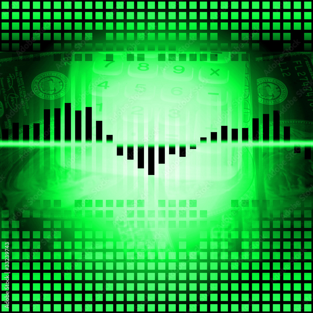 Fototapeta premium dollar chart and calculator