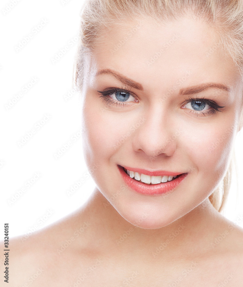 A beauty girl on the white background A beauty girl on the white background