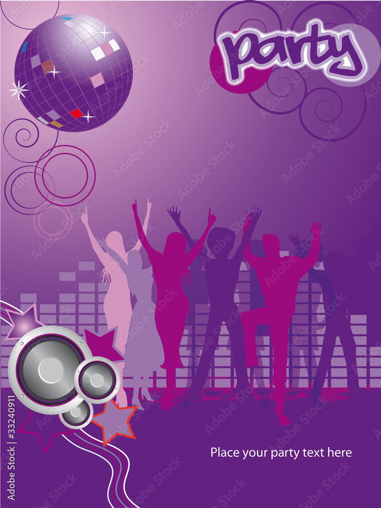 Fototapeta premium summer party poster or flyer