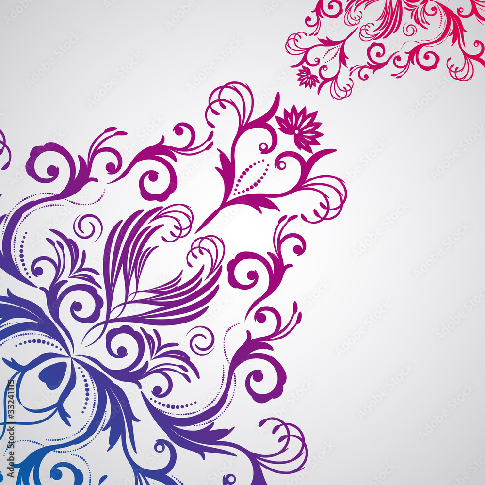 Abstract floral background with oriental flowers. Abstract floral background with oriental flowers.